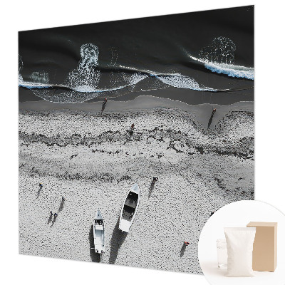 Muurbehang met een rustgevend strandmotief