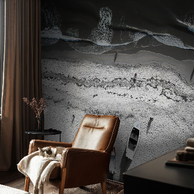 Muur behang Rust aan het strand