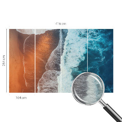 Behang met print met het motief 'Mariene symbiose'
