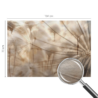Fotobehang op maat met een subtiel paardenbloemenmotief