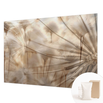 Fotobehang op maat met een subtiel paardenbloemenmotief