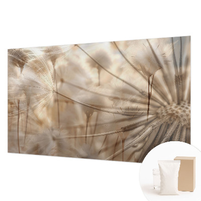 Fotobehang op maat met een subtiel paardenbloemenmotief