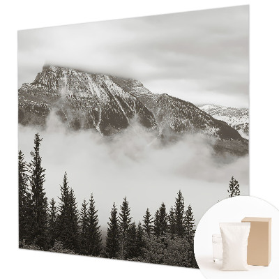 Fotobehang naadloos met een berglandschap