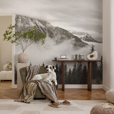 Fotobehang naadloos met een berglandschap