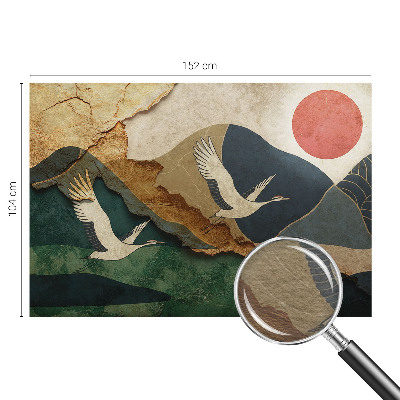 Fotobehang slaapkamer Kraanvogels van het Oosten