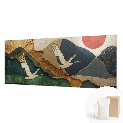 Fotobehang slaapkamer Kraanvogels van het Oosten
