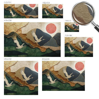 Fotobehang slaapkamer Kraanvogels van het Oosten