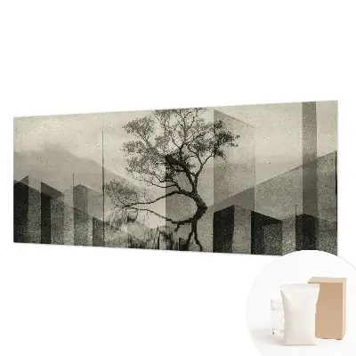 Fotobehang voor de slaapkamer met een rauwe, elegante uitstraling