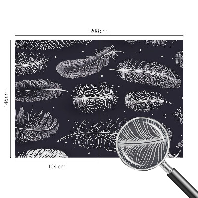 Fotobehang voor de woonkamer Subtiele veren