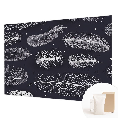 Fotobehang voor de woonkamer Subtiele veren