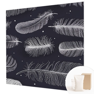 Fotobehang voor de woonkamer Subtiele veren