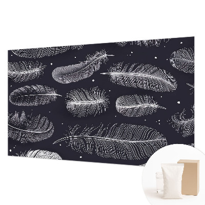 Fotobehang voor de woonkamer Subtiele veren