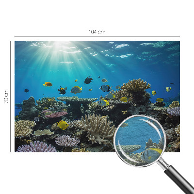 Modern fotobehang voor de woonkamer met een onderwaterwereld als decoratie