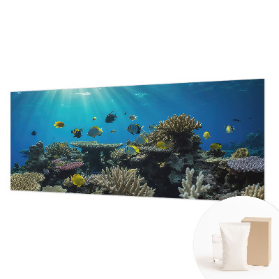 Modern fotobehang voor de woonkamer met een onderwaterwereld als decoratie