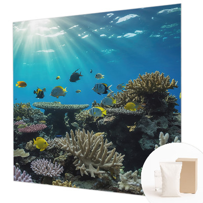 Modern fotobehang voor de woonkamer met een onderwaterwereld als decoratie