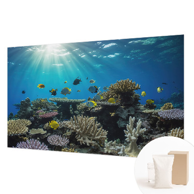 Modern fotobehang voor de woonkamer met een onderwaterwereld als decoratie