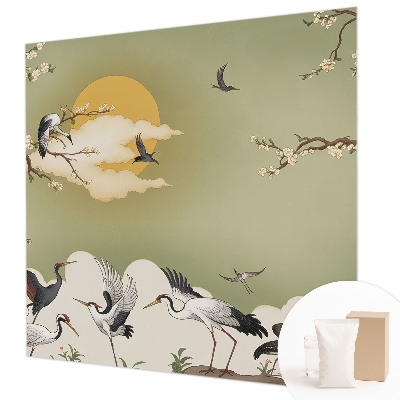 Premium fotobehang met een elegante natuurrijke print
