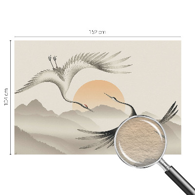 Kwalitatief fotobehang met Oosterse kraanvogels als ontwerp