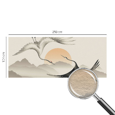 Kwalitatief fotobehang met Oosterse kraanvogels als ontwerp
