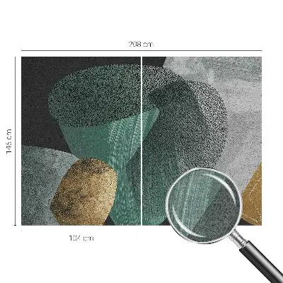 Vlies fotobehang met abstracte geometrische print