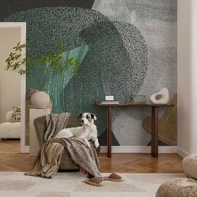 Vlies fotobehang met abstracte geometrische print