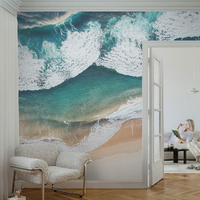 Fotobehang vlies met een motief van zeegolven