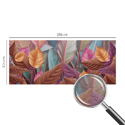 Behang met print Kleurrijke bladeren