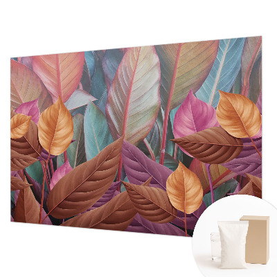 Behang met print Kleurrijke bladeren