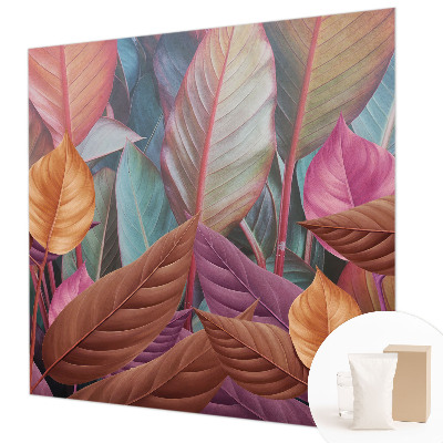 Behang met print Kleurrijke bladeren