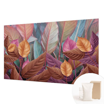 Behang met print Kleurrijke bladeren