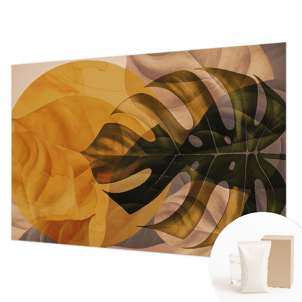 Fotobehang op maat met een abstract bladmotief