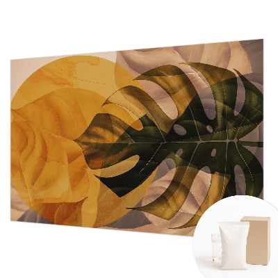 Fotobehang op maat met een abstract bladmotief