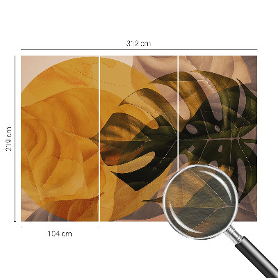 Fotobehang op maat Abstracte bladeren