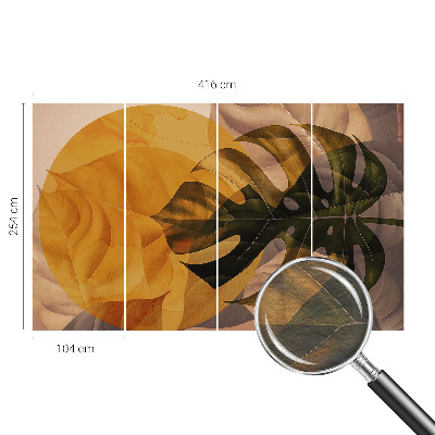 Fotobehang op maat Abstracte bladeren