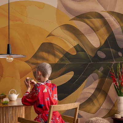 Fotobehang op maat Abstracte bladeren