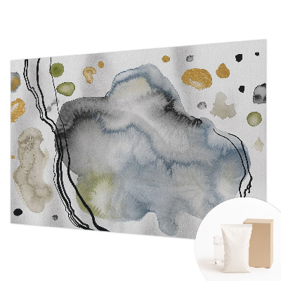 Foto behang op maat met abstract aquarelmotief