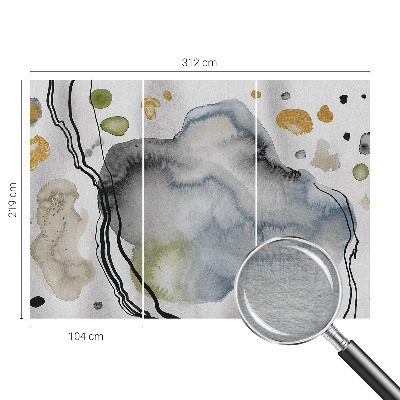 Foto behang op maat met abstract aquarelmotief