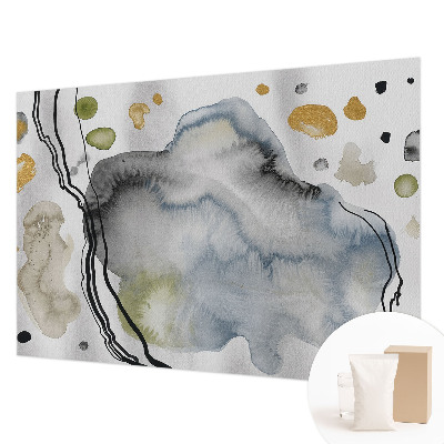 Foto behang op maat met abstract aquarelmotief