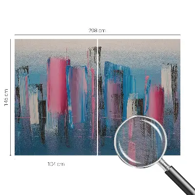 Fotobehang woonkamer met abstracte strepen als ontwerp
