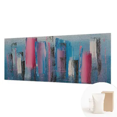 Fotobehang woonkamer met abstracte strepen als ontwerp