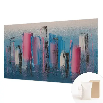 Fotobehang woonkamer met abstracte strepen als ontwerp