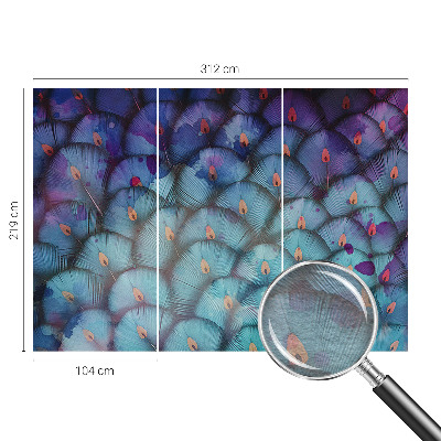 Naadloos fotobehang Kleurrijke veren