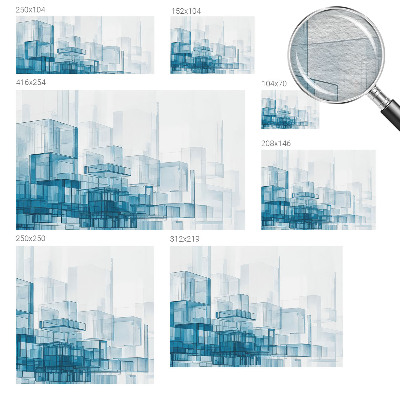 Fotobehang naadloos Transparante kubussen