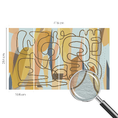 Fotobehang slaapkamer Abstracte vormen