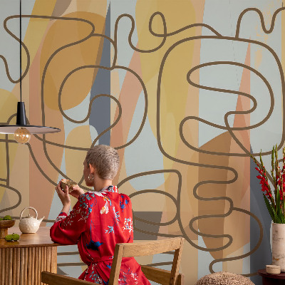 Fotobehang slaapkamer Abstracte vormen