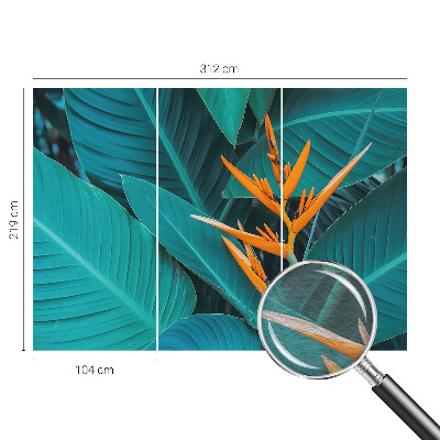 Fotobehang voor slaapkamer Bladrijke bloemen