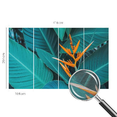 Fotobehang voor slaapkamer Bladrijke bloemen