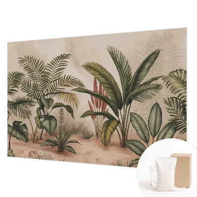 Modern fotobehang voor de woonkamer met een plantmotief