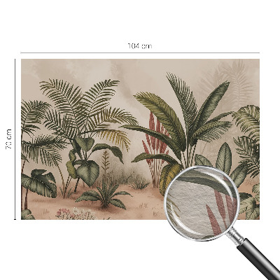 Modern fotobehang voor de woonkamer met een plantmotief