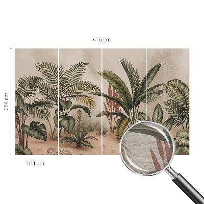 Modern fotobehang voor de woonkamer met een plantmotief